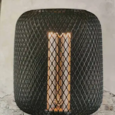 Foto van 3 standen lamp met gaas zwart