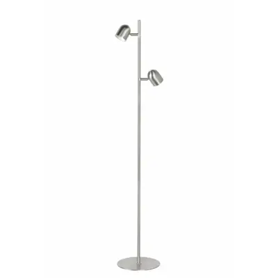 Foto van Vloerlamp Ovale Nikkel mat 2 lichts