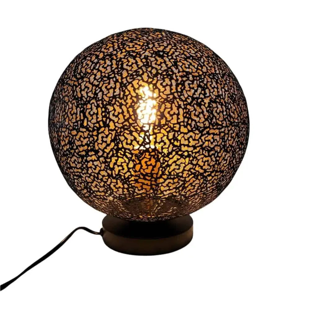 Foto 4 Tafellamp Bert Oronero zwart goud 30cm T 1030 z