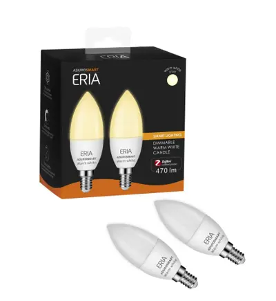 Foto van E14 candle Warm white 2-pack