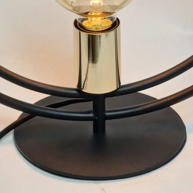 Foto 3 Tafellamp Ring Zwart Goud 34x36