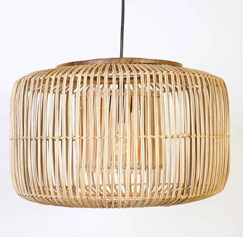 Foto 1 Hanglamp Tondo 60 cm Naturel met hout