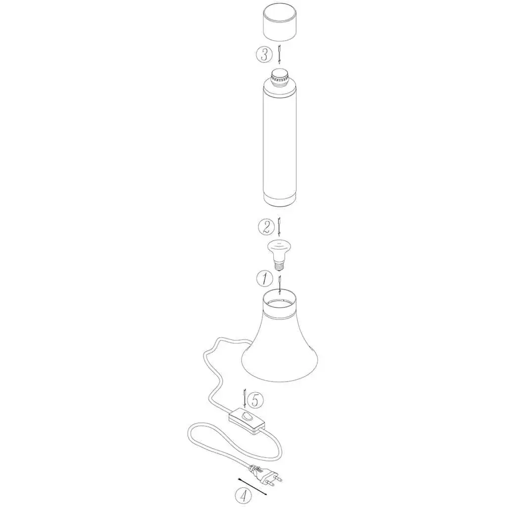 Foto 8 Tafellamp Volcan 3117ST Staal Volcan