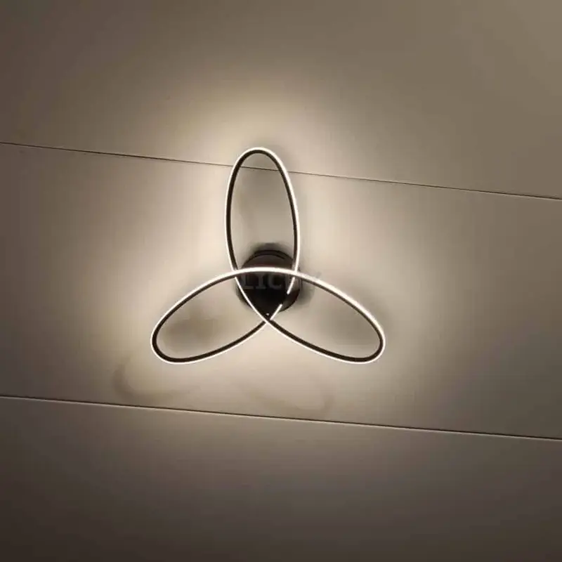 Foto 20 Plafondlamp Spike zwart PL 1390 z met 3 standen dimmer