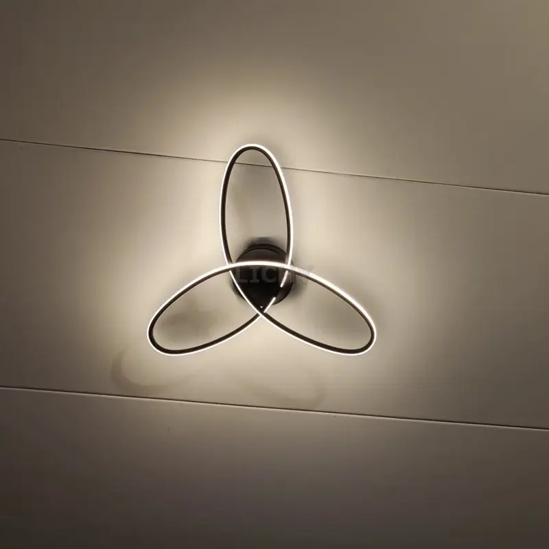 Foto 6 Plafondlamp Spike zwart PL 1390 z met 3 standen dimmer