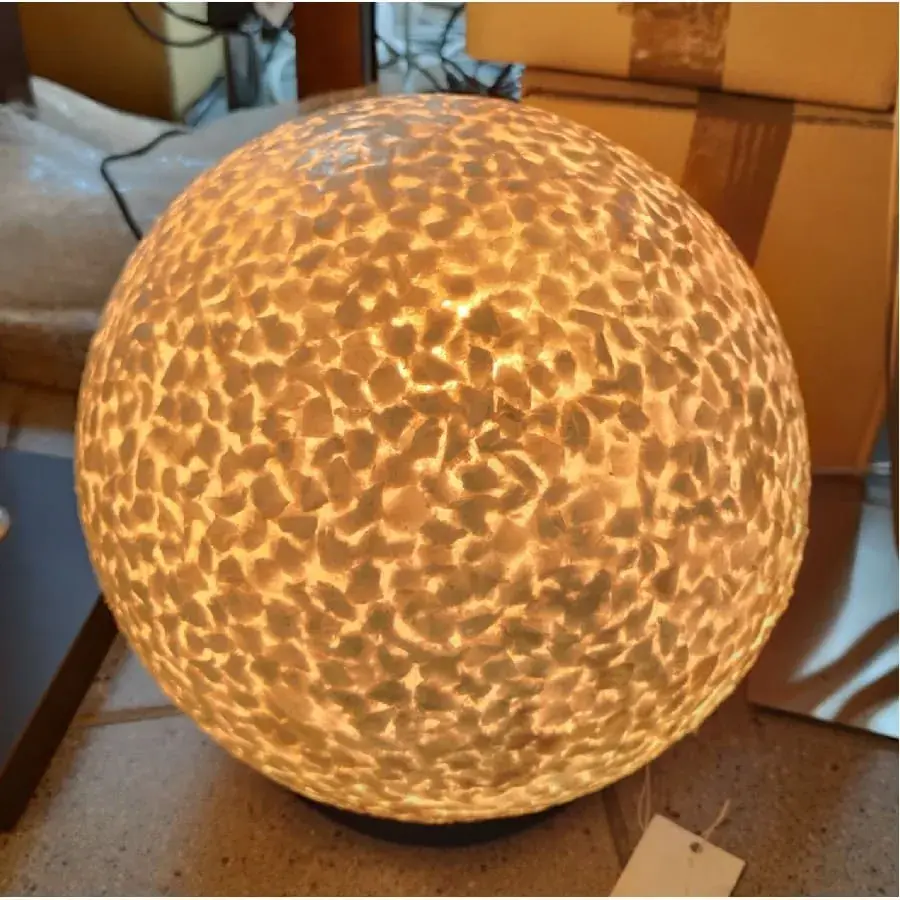 Foto 2 Tafellamp vloerlamp Wangi wit Staande bol 60 cm