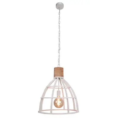 Foto van Hanglamp Milo vogelkooi wit 47cm