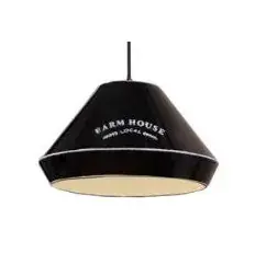 Foto van Hanglamp Jesse Vintage zwart farm house 32cm