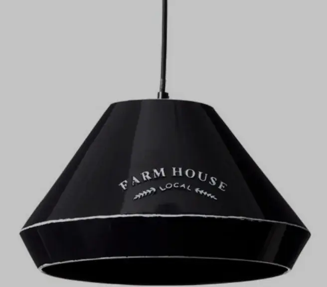 Foto 3 Hanglamp Jesse Vintage zwart farm house 32cm