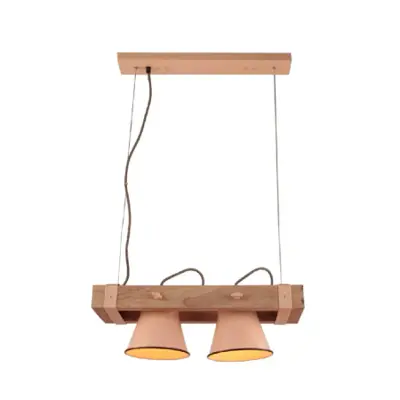 Foto van Hanglamp Vintage Jesse Roze 2l