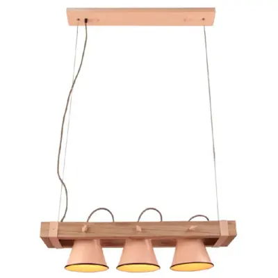 Foto van Hanglamp Vintage Jesse roze 3l