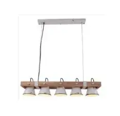 Foto van Hanglamp Vintage Jesse wit 5 lichts