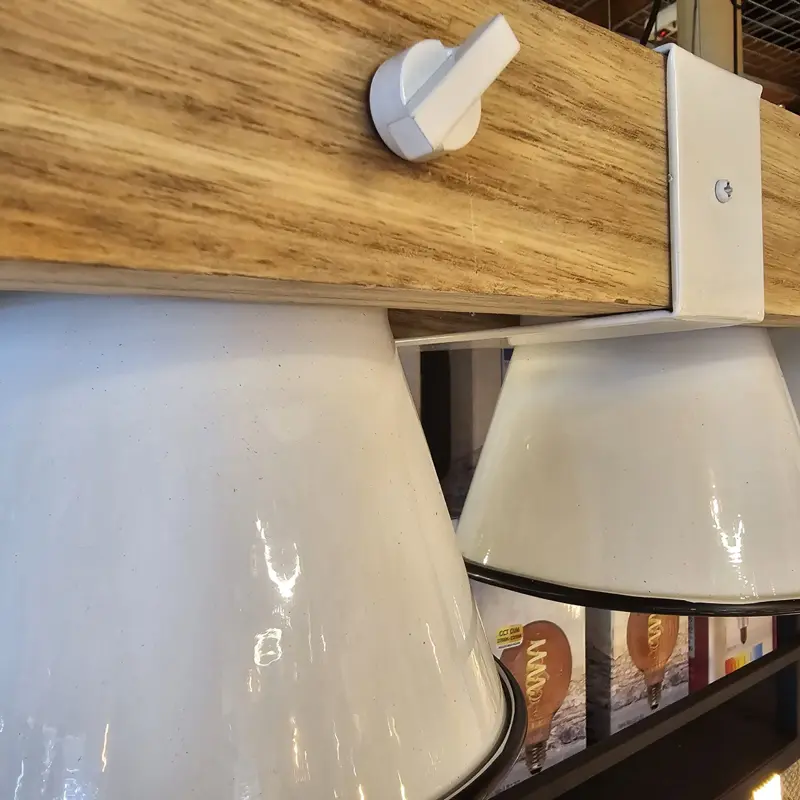 Foto 4 Hanglamp Vintage Jesse wit 5 lichts