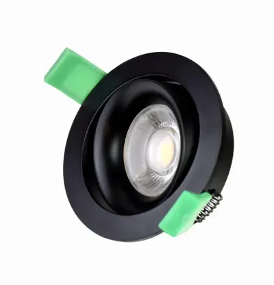 Foto van Inbouwspot GU10 50mm max 50w kantelbaar zwart dia 85mm h25mm