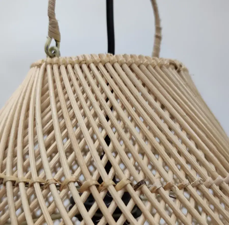 Foto 2 Hanglamp Druppel riet naturel 39cm 511022