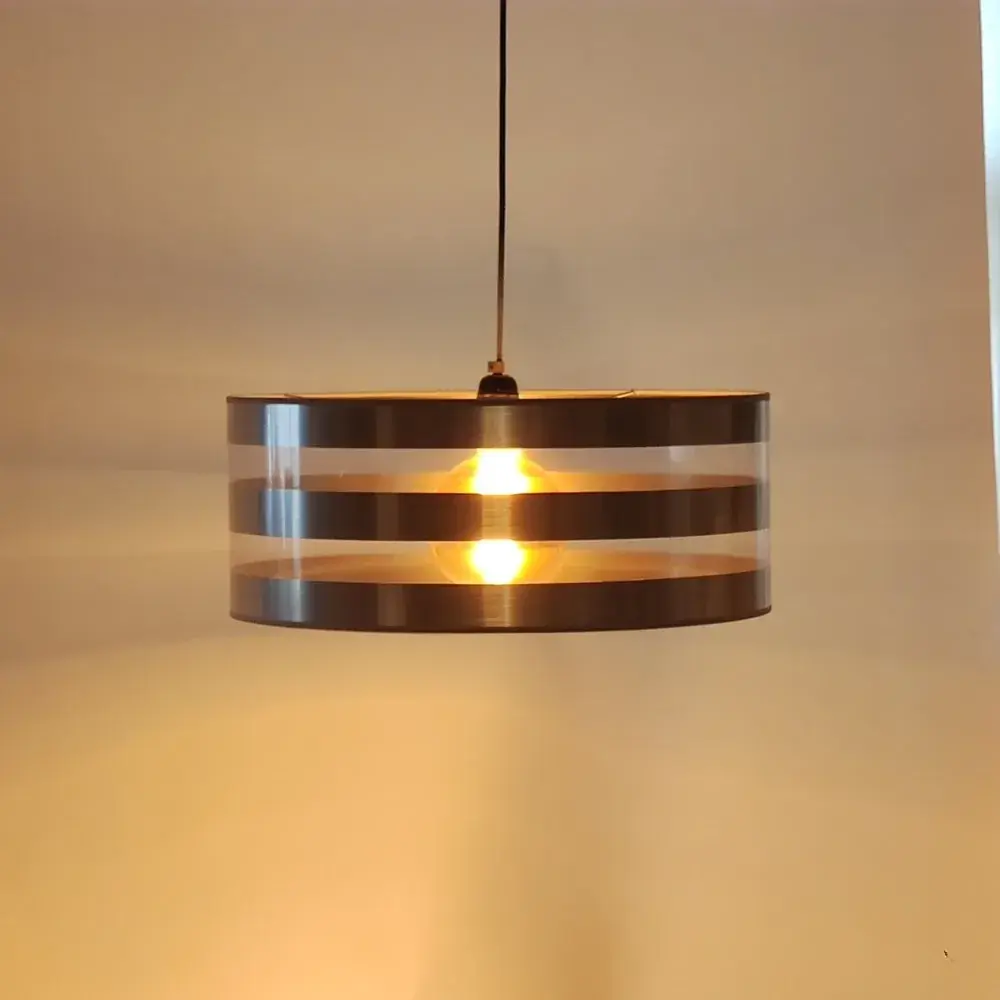 Foto 2 Hanglamp kap Stripe Alu strepen 47cm