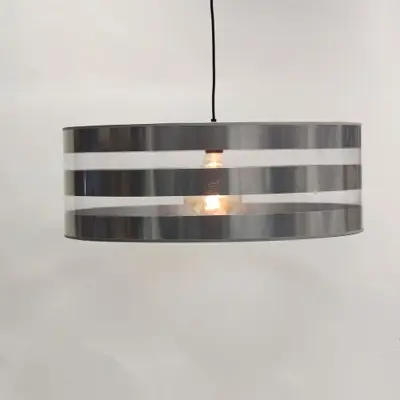 Foto van Hanglamp kap Stripe Alu strepen 61cm