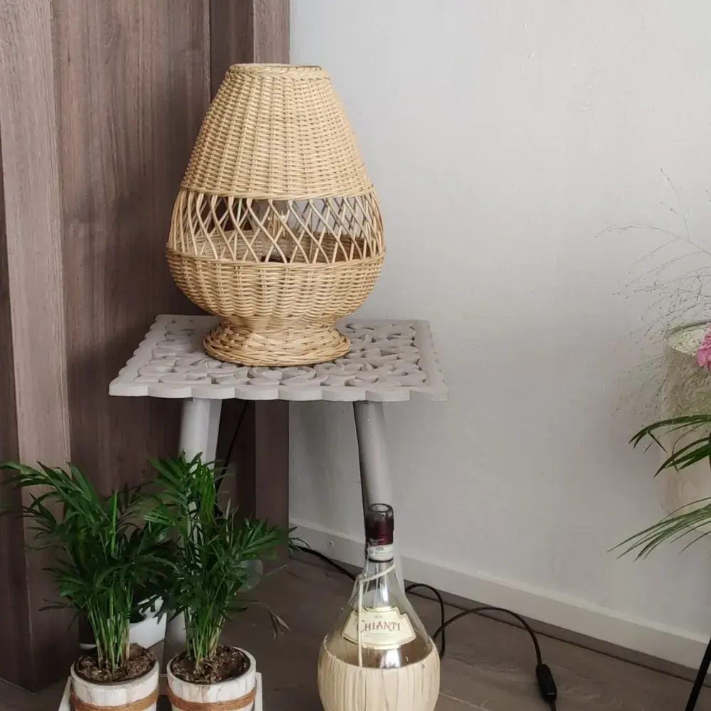 Foto 2 Tafellamp Ruit 28cm Naturel 511027