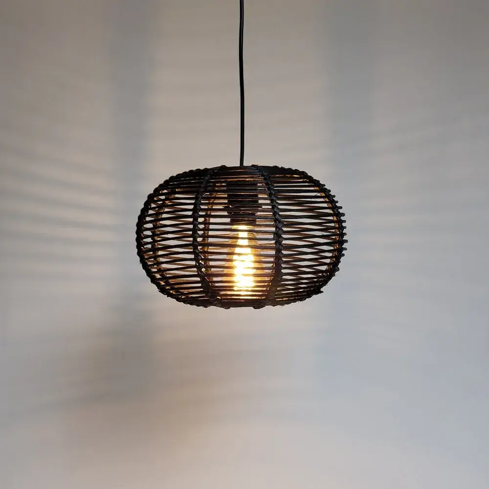 Foto 3 Hanglamp riet Ufo 30cm zwart