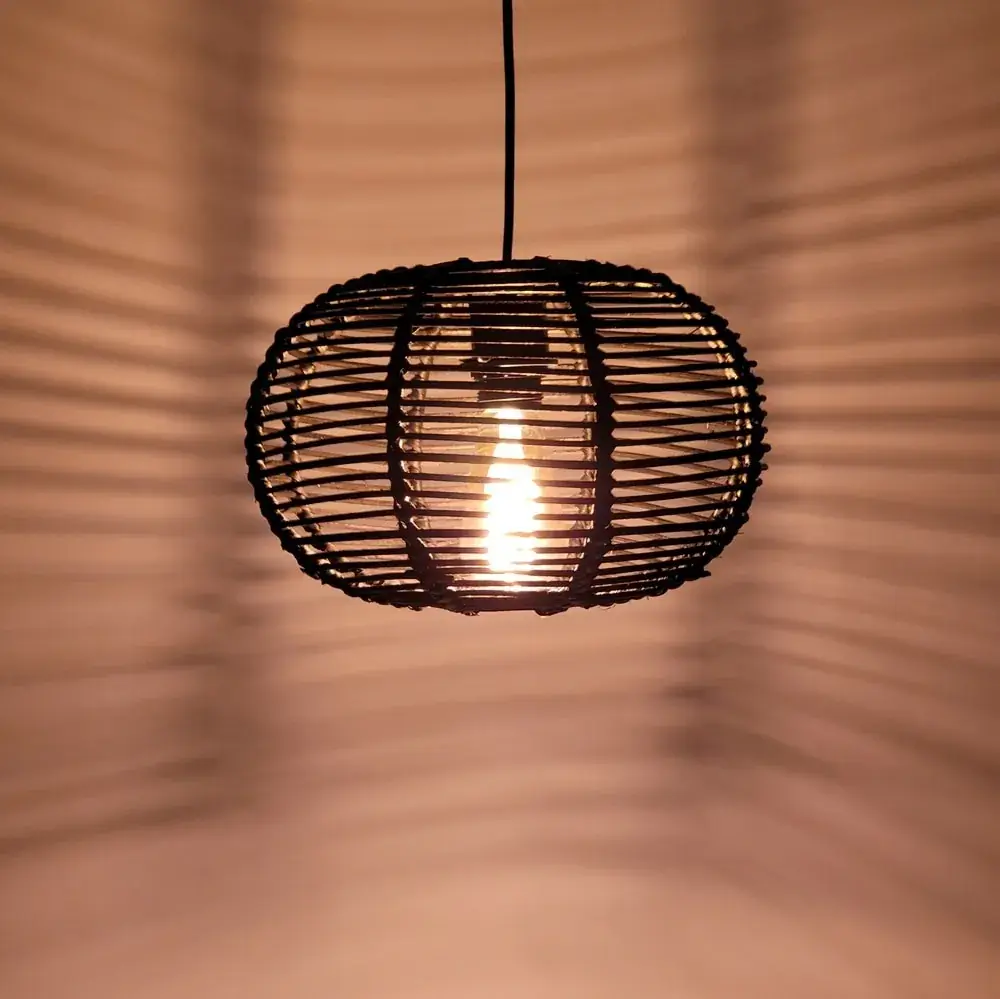 Foto 4 Hanglamp riet Ufo 30cm zwart