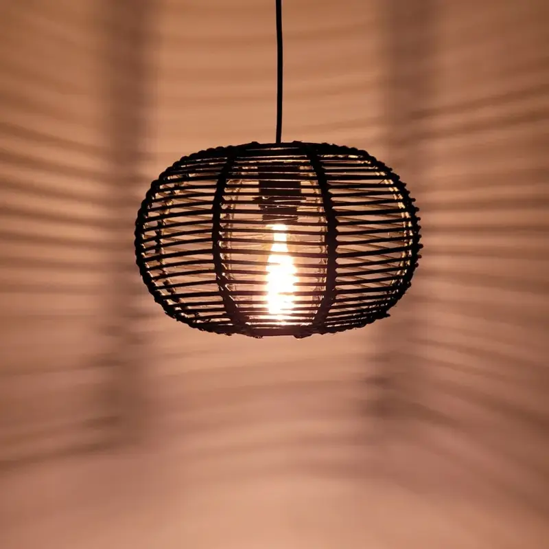 Foto 4 Hanglamp riet Ufo 30cm zwart