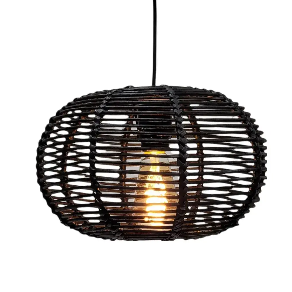 Foto 5 Hanglamp riet Ufo 30cm zwart