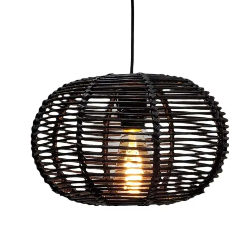 Foto 5 Hanglamp riet Ufo 30cm zwart