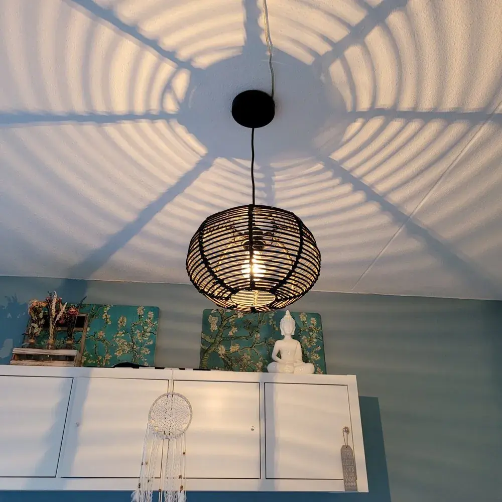 Foto 7 Hanglamp riet Ufo 30cm zwart