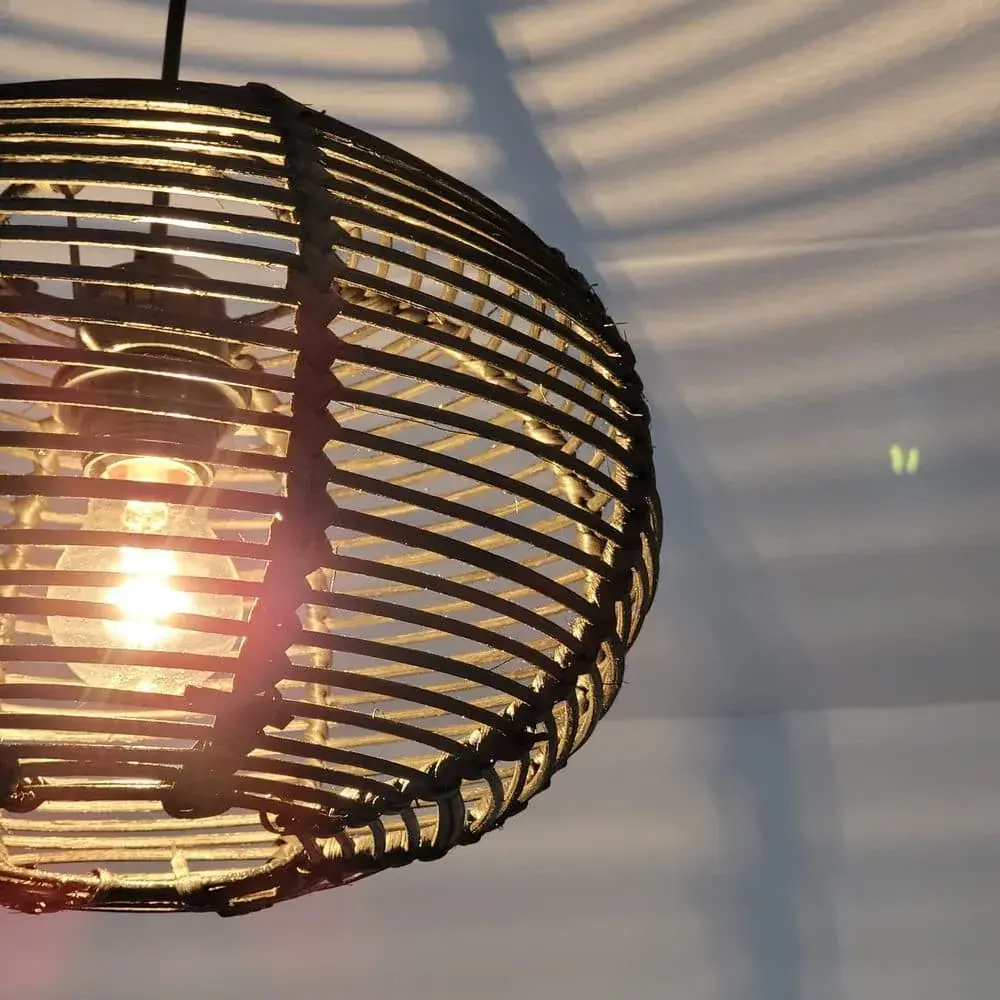 Foto 8 Hanglamp riet Ufo 30cm zwart