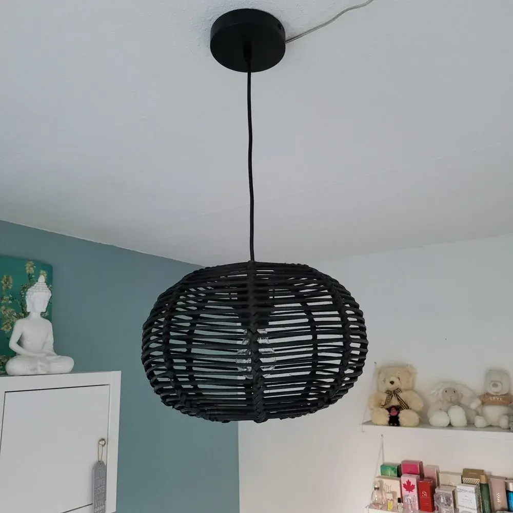 Foto 9 Hanglamp riet Ufo 30cm zwart