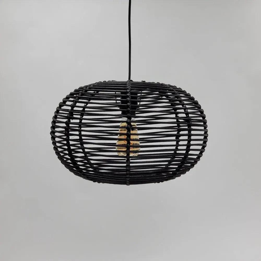 Foto 2 Hanglamp riet Ufo 40cm zwart