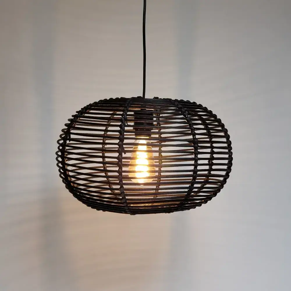 Foto 3 Hanglamp riet Ufo 40cm zwart