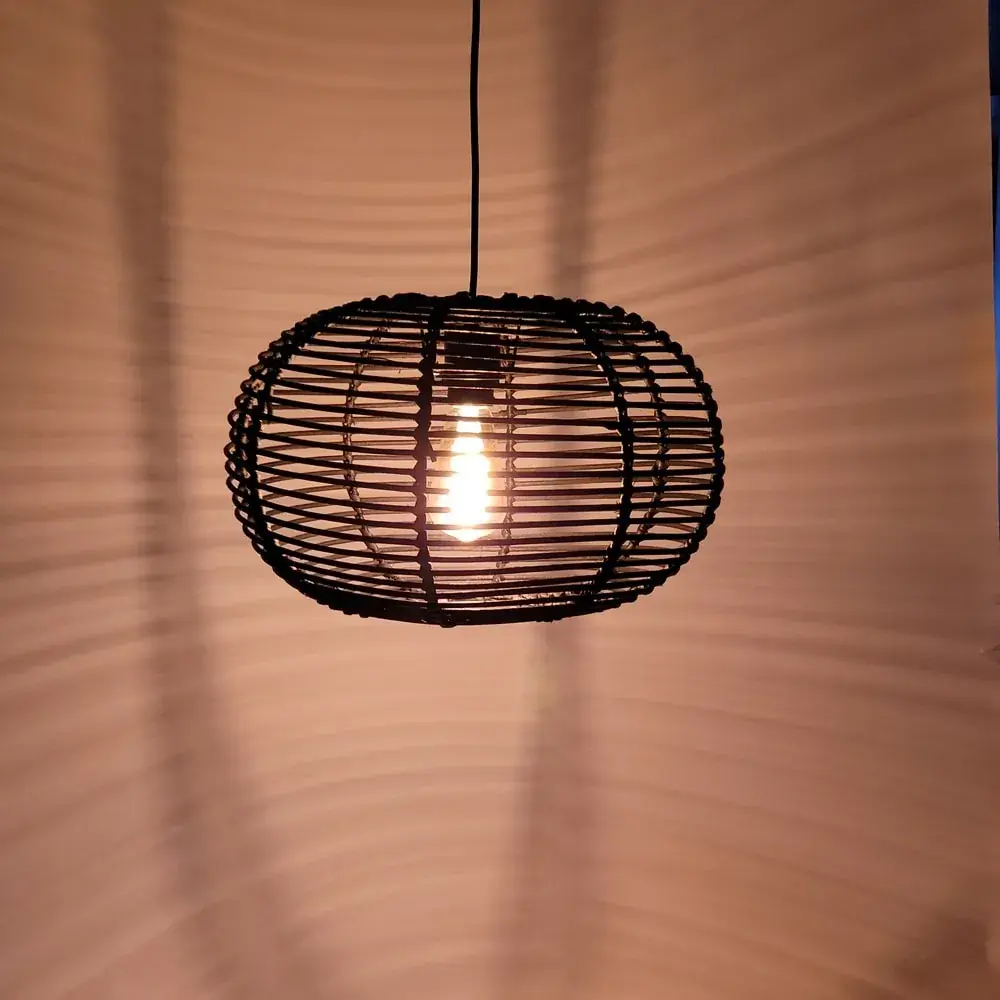 Foto 4 Hanglamp riet Ufo 40cm zwart