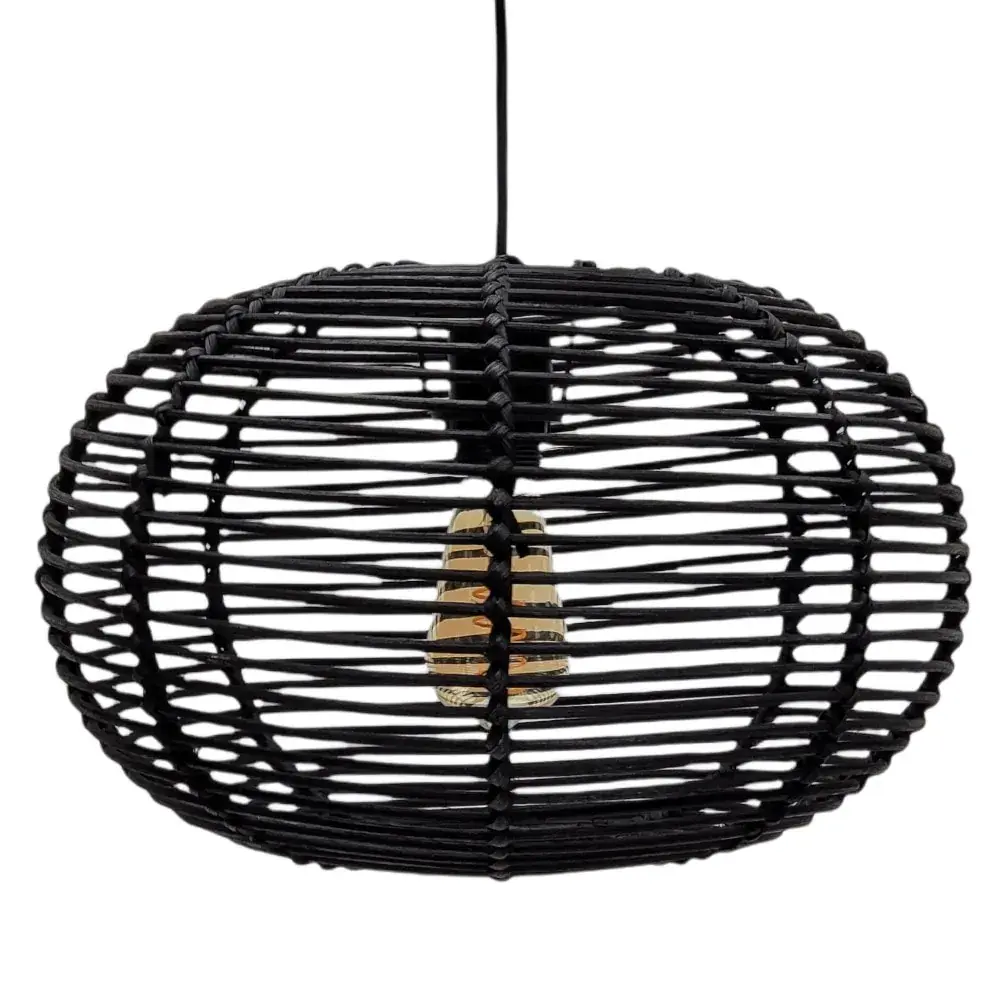 Foto 5 Hanglamp riet Ufo 40cm zwart