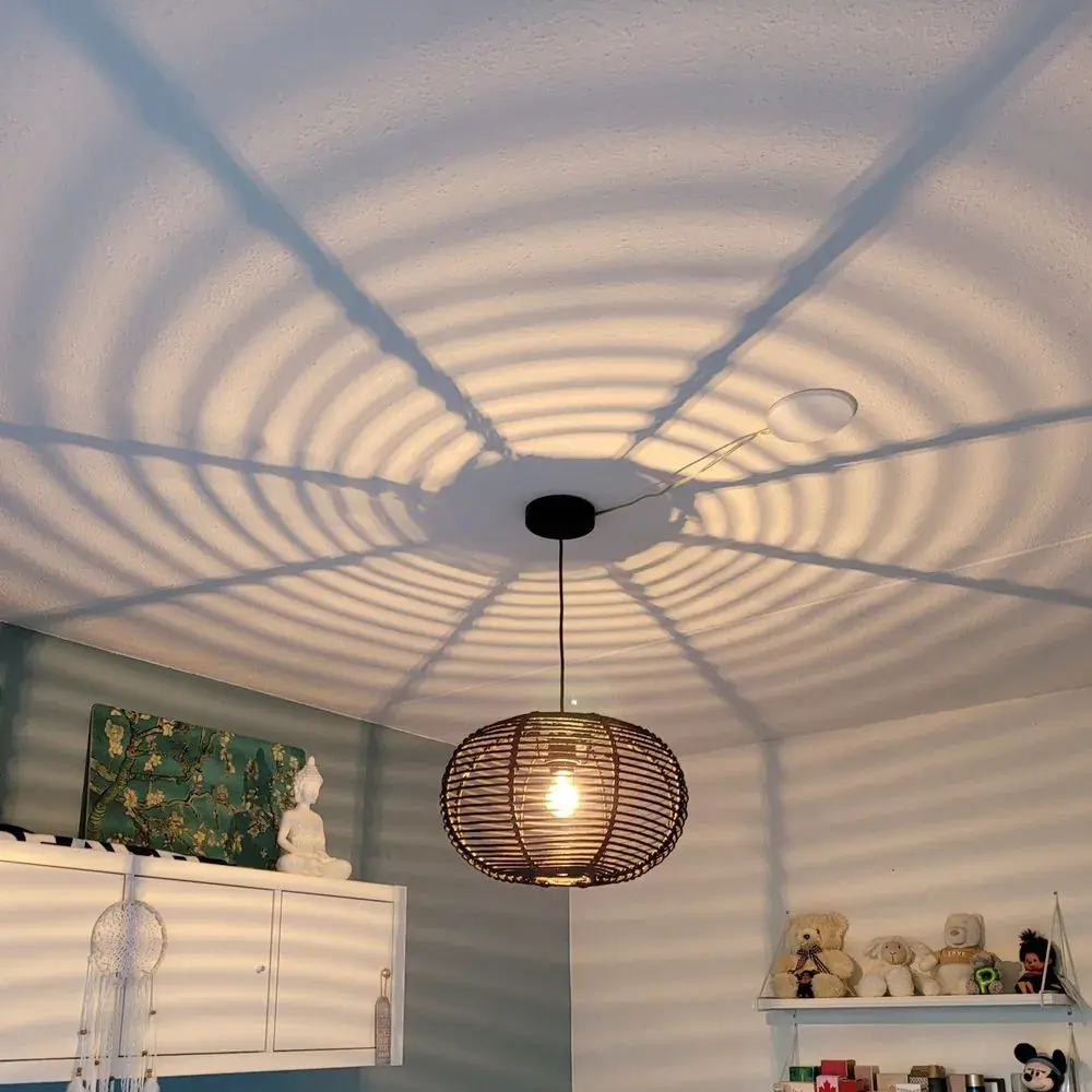 Foto 8 Hanglamp riet Ufo 40cm zwart