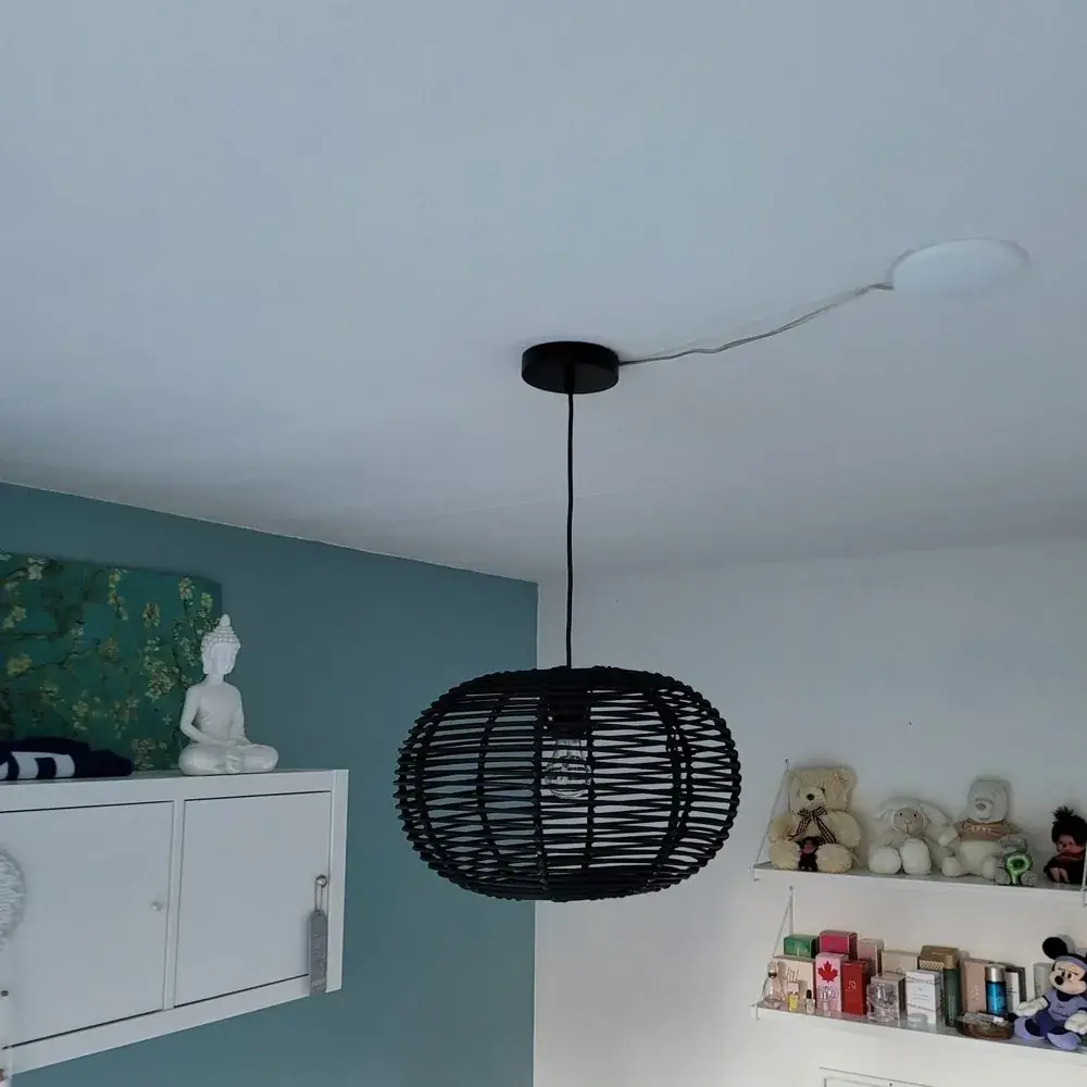 Foto 9 Hanglamp riet Ufo 40cm zwart