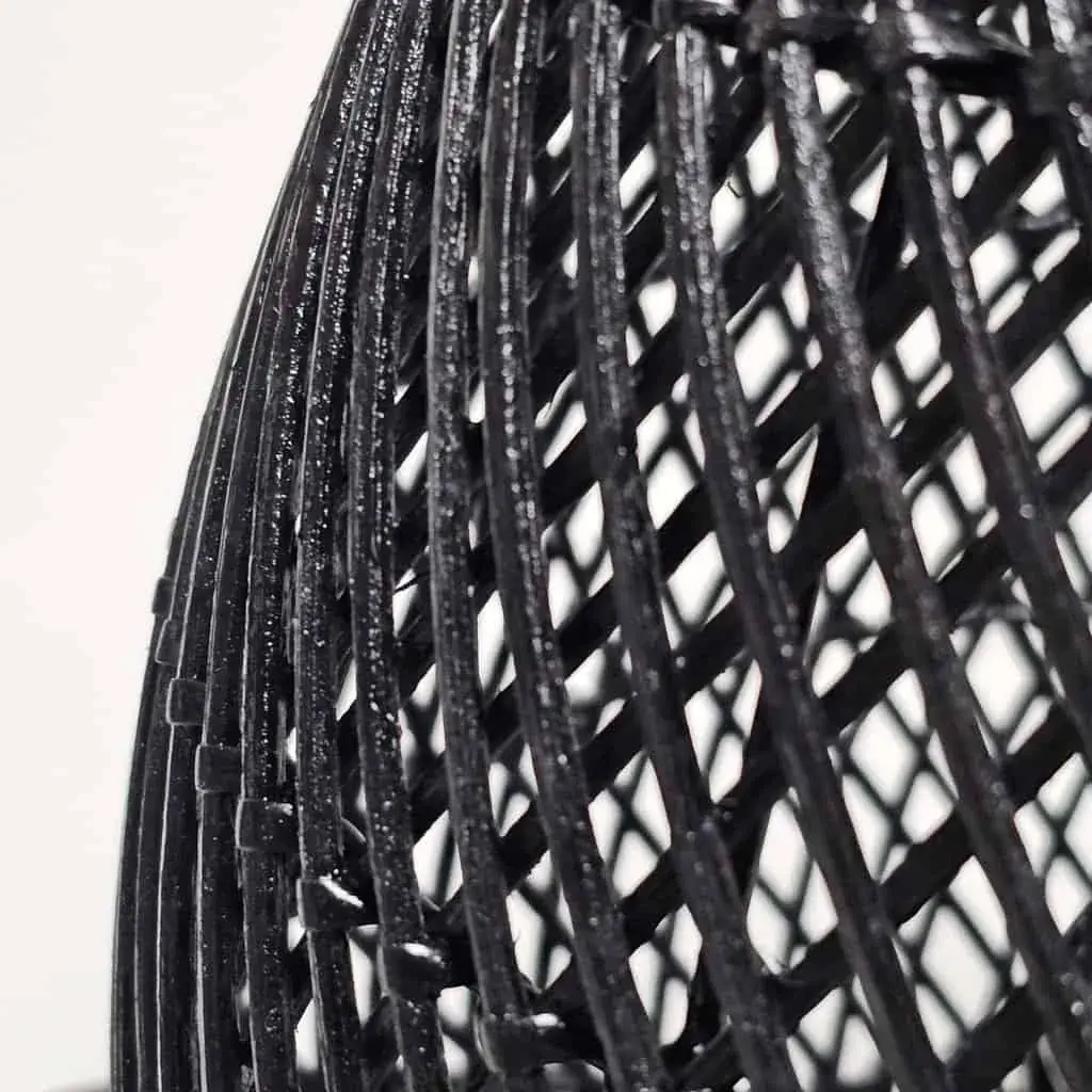 Foto 4 Tafellamp Druppel riet zwart 30cm 511125