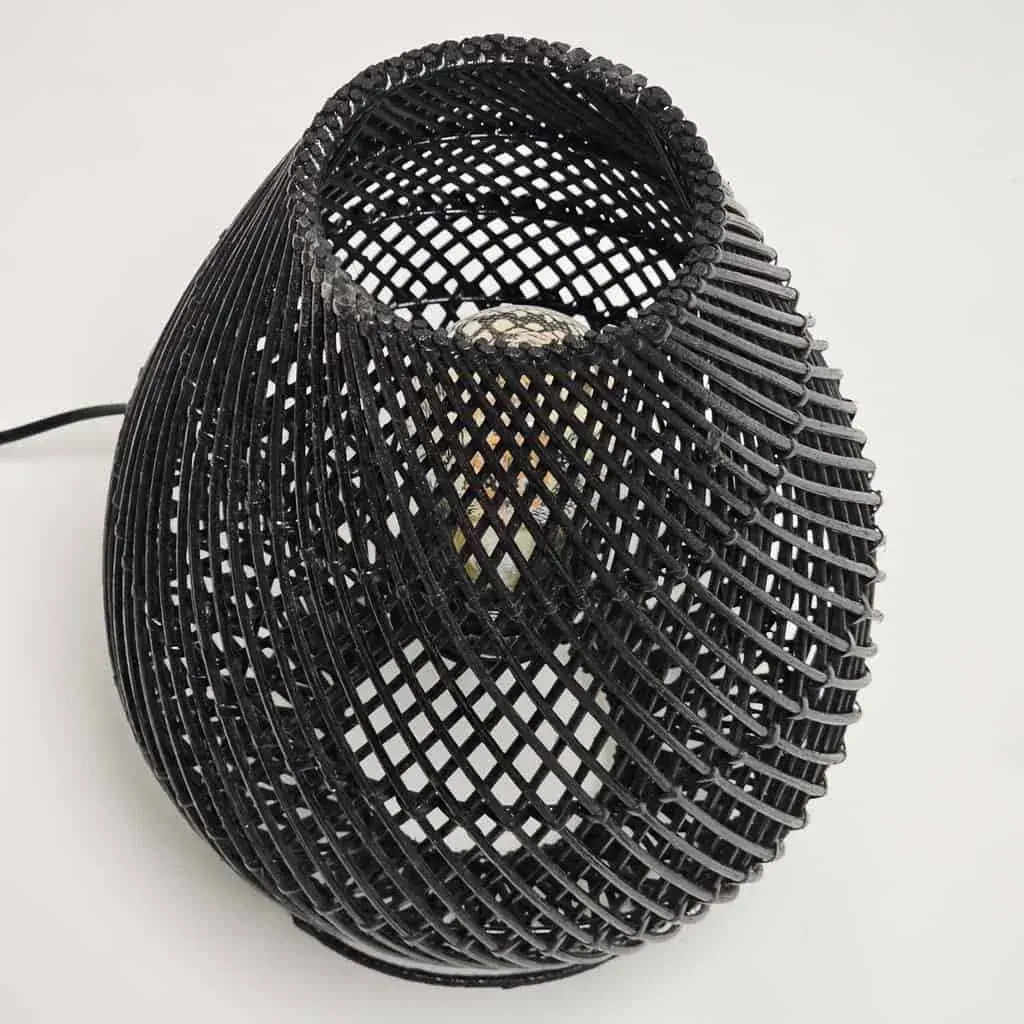 Foto 5 Tafellamp Druppel riet zwart 30cm 511125