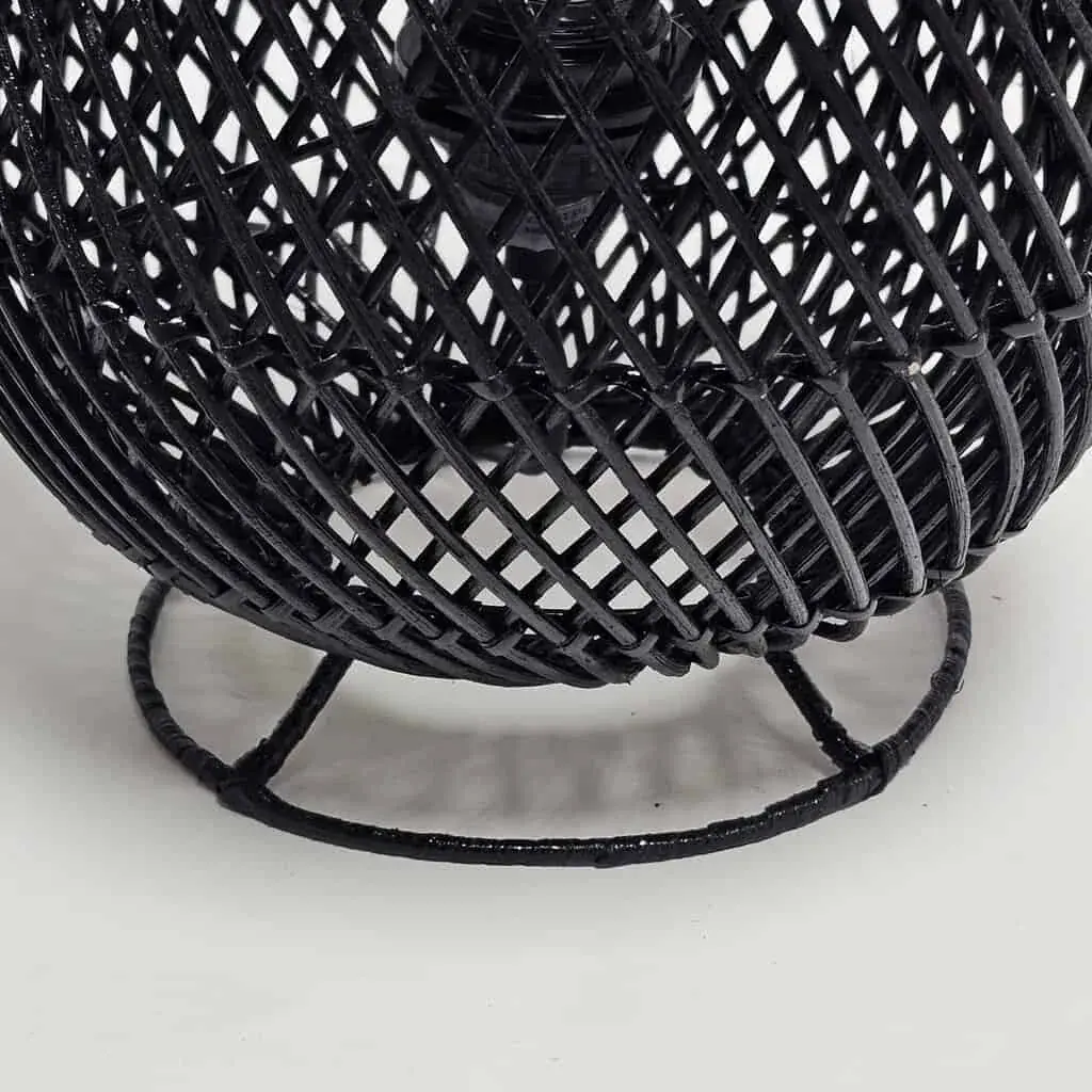 Foto 6 Tafellamp Druppel riet zwart 30cm 511125