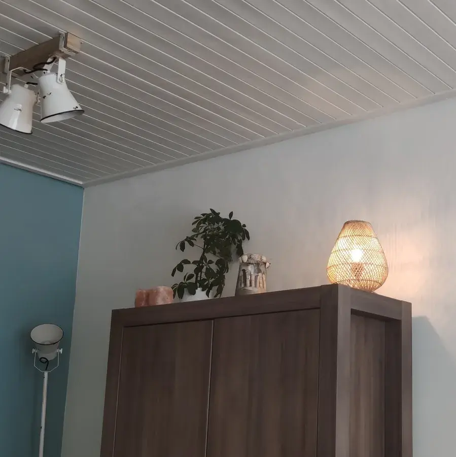 Foto 8 Tafellamp Druppel riet zwart 30cm 511125