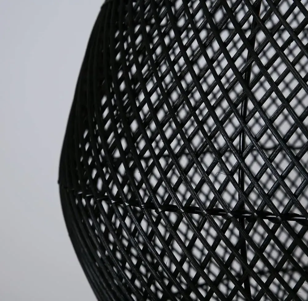 Foto 4 Hanglamp Druppel riet zwart 33cm 511121