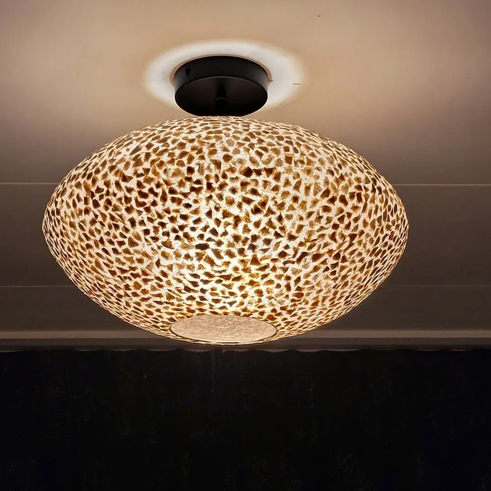 Foto 4 Schelpenlamp plafondlamp Apollo Wit 40cm 51058