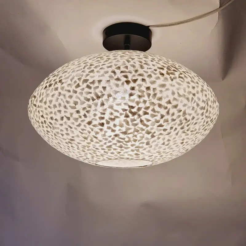 Foto 7 Plafondlamp Schelp wit 40cm