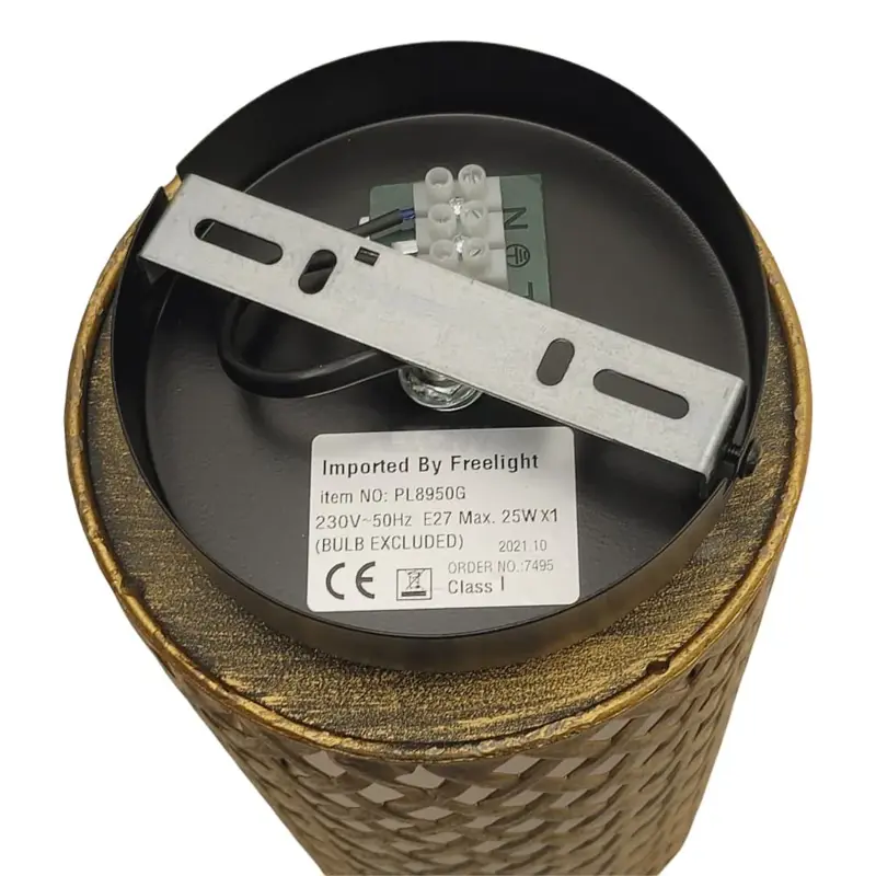 Foto 5 Plafondlamp Cestino antiek messing PL8951G