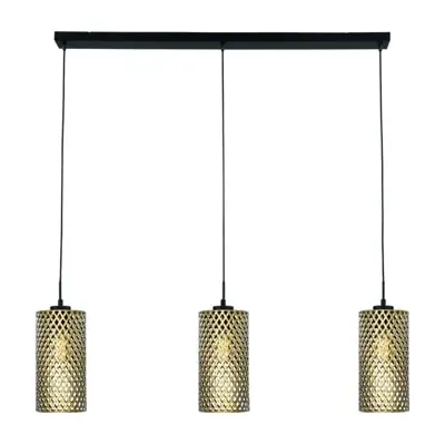 Foto van Hanglamp Cestino antiek messing 3L H8903G