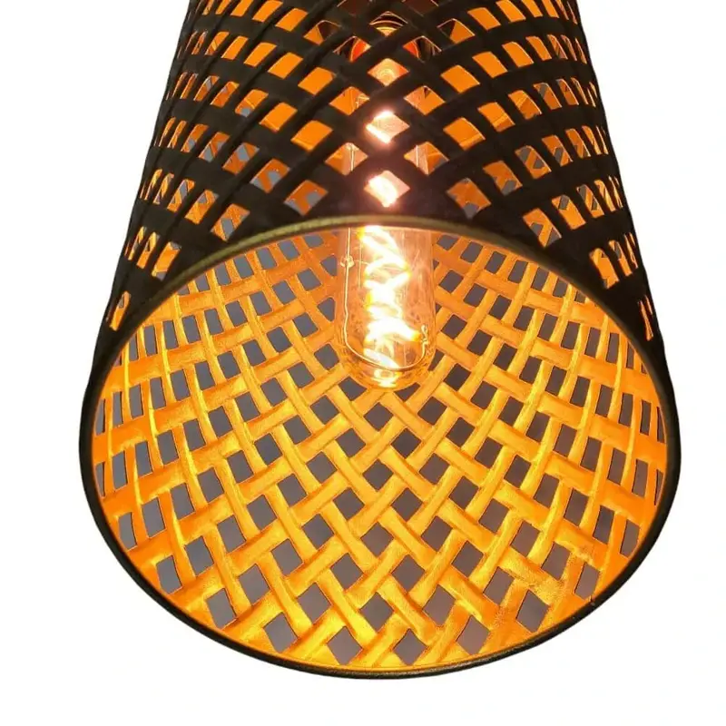 Foto 4 Hanglamp Cestino antiek messing 3L H8903G