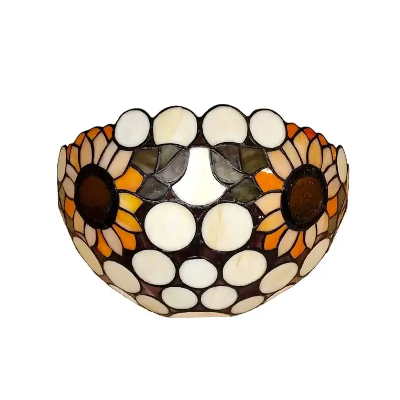 Foto 4 tiffany wandlamp zonnebloem 28cm breed