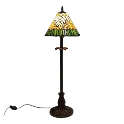 Foto van Tiffany candlestick groene rand 65x20cm
