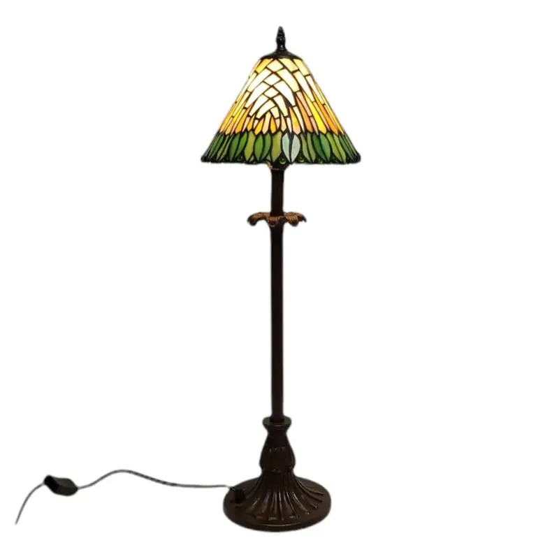Foto 1 Tiffany candlestick groene rand 65x20cm
