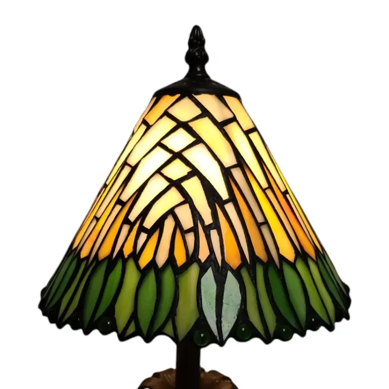 Foto 3 Tiffany candlestick groene rand 65x20cm